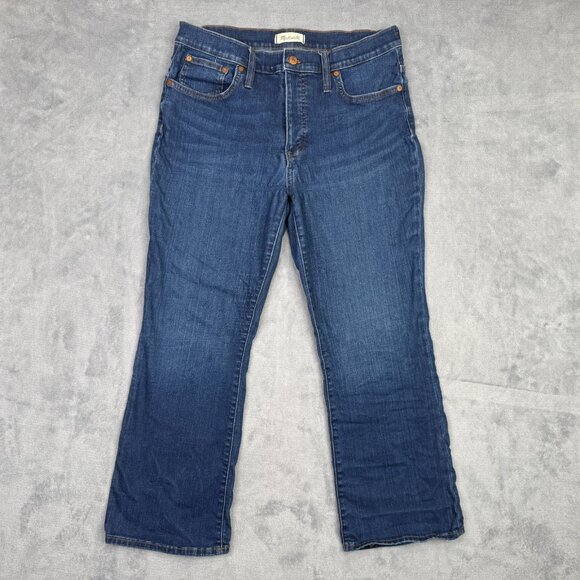 Madewell Mid Rise Kick Out Jeans Womens 31 Blue Denim Pants 26" Inseam - Picture 7 of 12